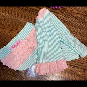 Ruffle Butts UPF 50+ Toddler Girls Swim Suit